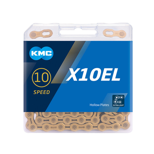 KMC X10EL 10 Speed Chain - Gold 116L